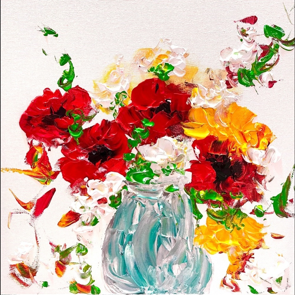 “POPPING POPPIES” ORIGINAL ACRYLIC PAINTING